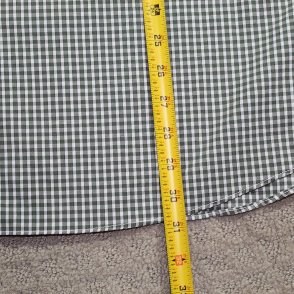 Men's 3x Goodthreads Green Stretch Poplin Slim Long Sleeve Button Down Shirt - Picture 5 of 6